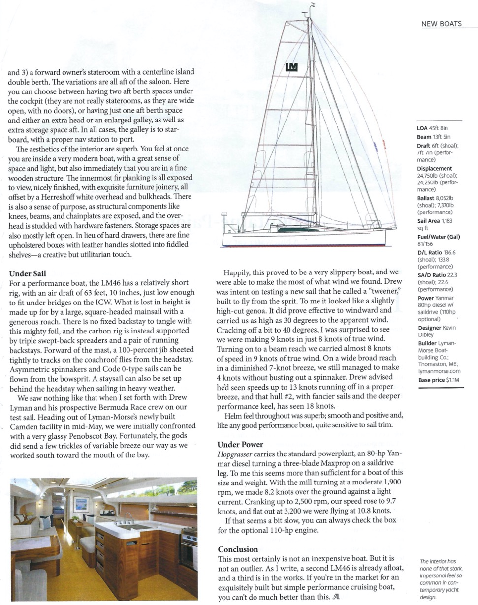 Lyman Morse 46 Sail Magazine Nov 23 B
