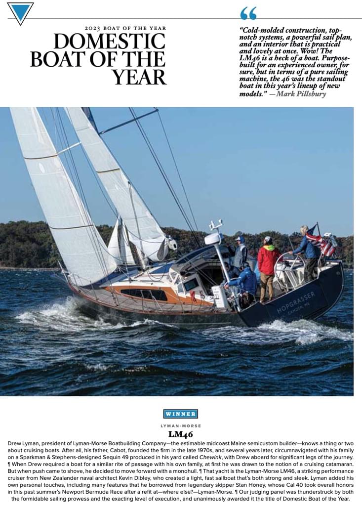 Cruising World 2023 Boat of the Year Dibley Marine 4