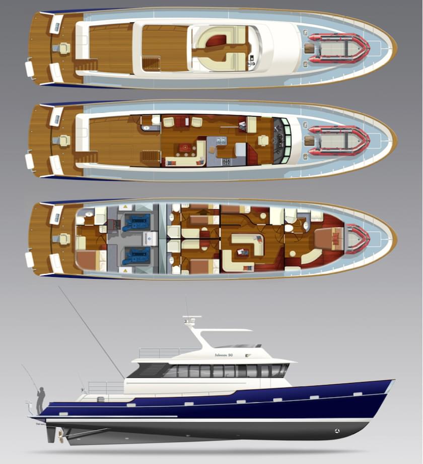 Johnson_80_Motoryacht_General_Arrangement_Drawing_Dibley_Yacht_Design.min